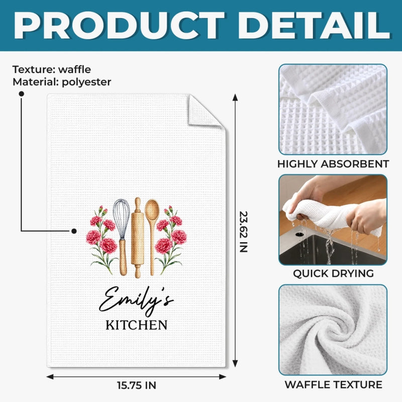 Personalized Kitchen Towel – Gift For Her, Mom, Grandma – Home Sweet Home