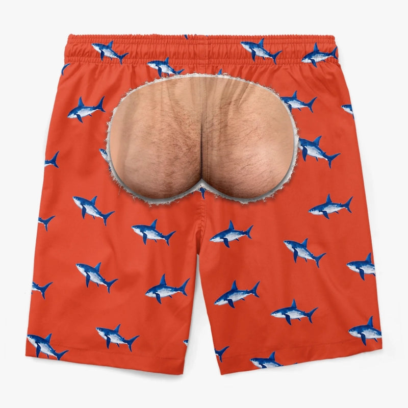 Personalized Funny Men Swim Trunks – Summer Gift For Men – Rear View Champion