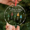 Personalized Glass Ornament - Christmas Gift For Sister, Brother, Sibling - Siblings Make Christmas Merrier