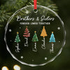 Personalized Glass Ornament - Christmas Gift For Sister, Brother, Sibling - Siblings Make Christmas Merrier