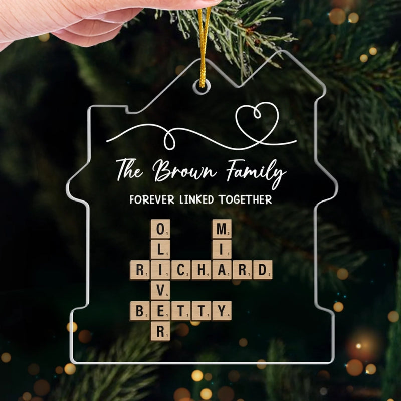 Personalized Acrylic Ornament – Christmas Gift For Family – Forever Linked Together
