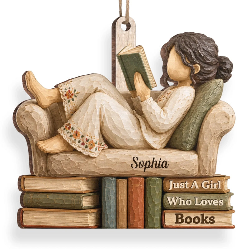 Personalized Wood Ornament – Christmas Gift For Book Lovers – Booked for the Holidays