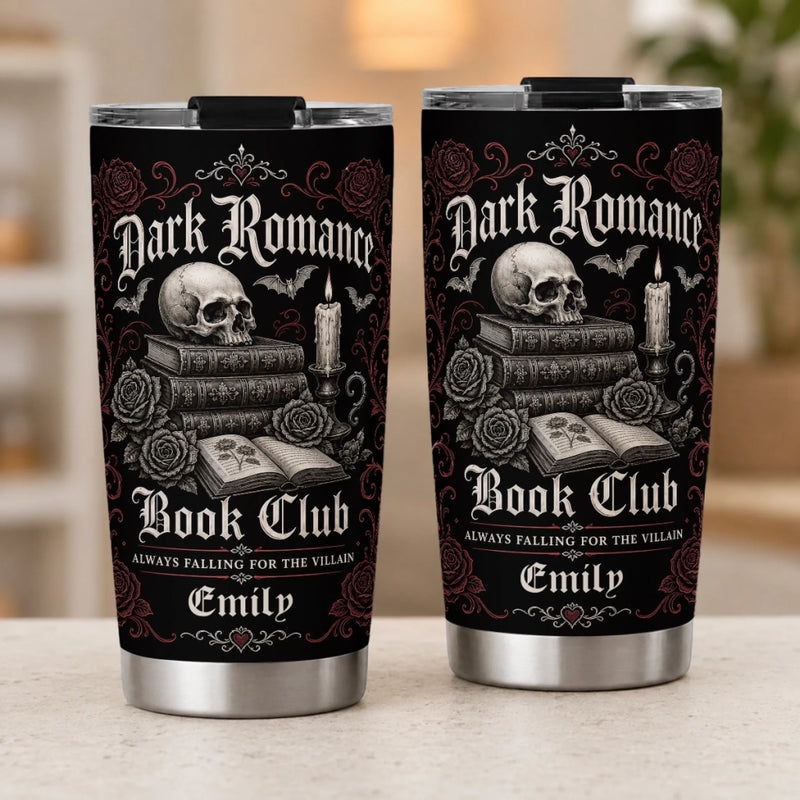 Personalized Tumbler - Halloween Gift For Book Lovers - Always Falling for the Villain