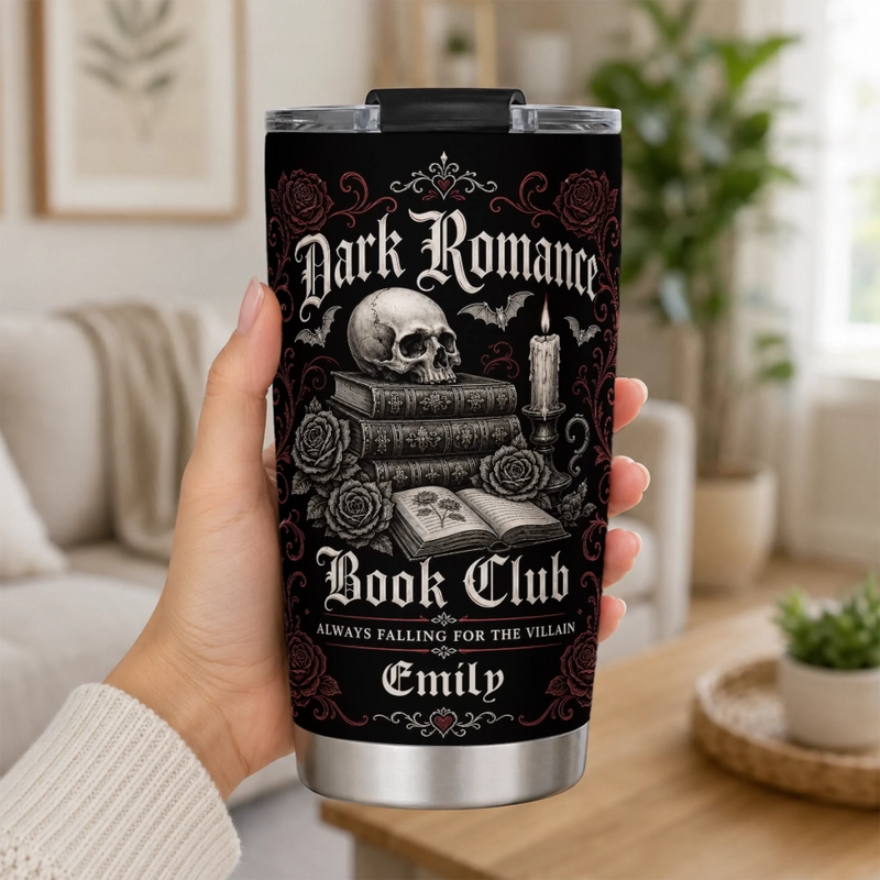 Personalized Tumbler - Halloween Gift For Book Lovers - Always Falling for the Villain