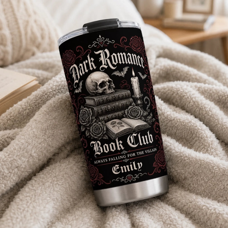Personalized Tumbler - Halloween Gift For Book Lovers - Always Falling for the Villain