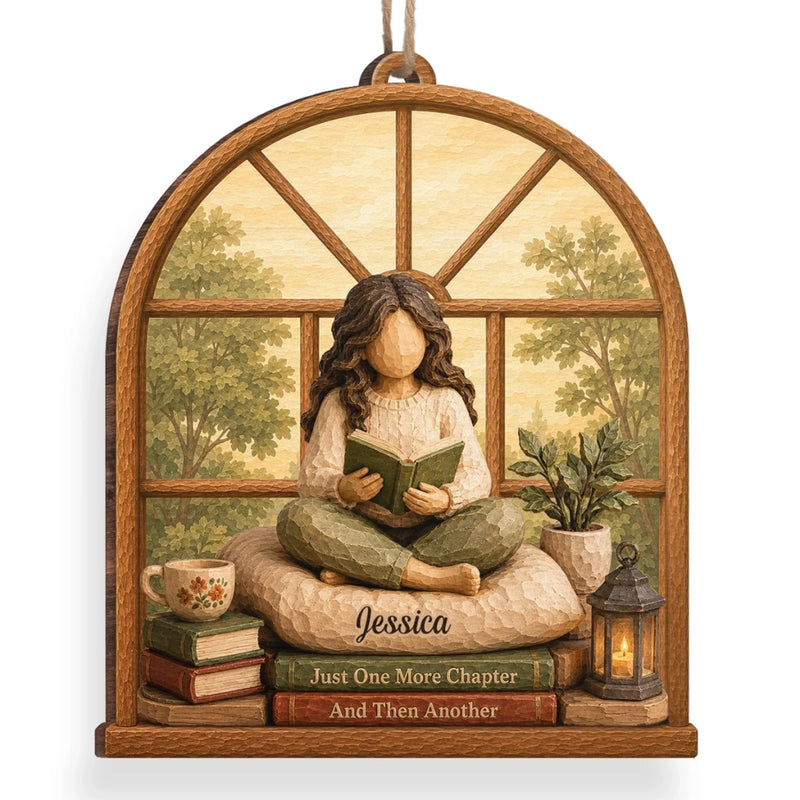 Personalized Wood Ornament – Christmas Gift For Book Lovers – Books Before Bells