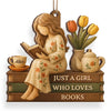 Personalized Wood Ornament – Christmas Gift For Book Lovers – Books Make Spirits Bright