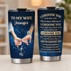 Personalized Tumbler - Anniversary Gift For Wife, Husband, Couple - I Love You Unconditionally