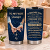 Personalized Tumbler - Anniversary Gift For Wife, Husband, Couple - I Love You Unconditionally