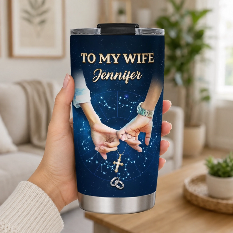Personalized Tumbler - Anniversary Gift For Wife, Husband, Couple - I Love You Unconditionally