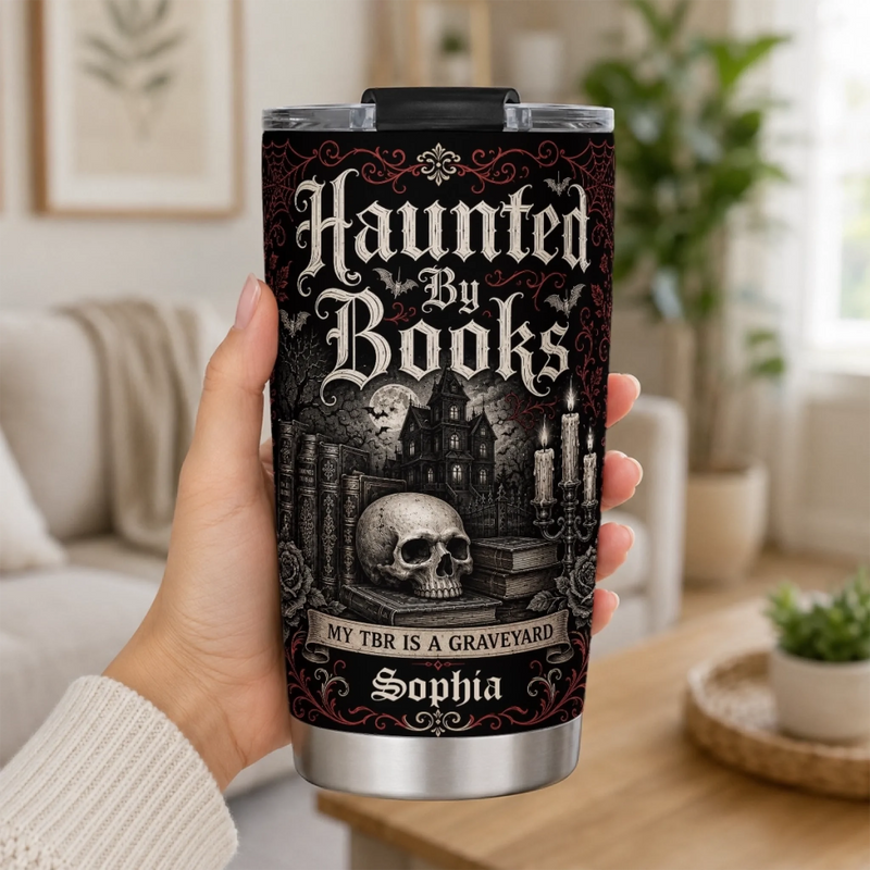 Personalized Tumbler - Halloween Gift For Book Lovers - My TBR Is a Graveyard