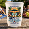 Personalized Party Plastic Cups – Summer Vacation And Travel Gifts Gifts For Family, Friends – Sunset Sip Club