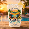 Personalized Party Plastic Cups – Summer Vacation And Travel Gifts Gifts For Family, Friends – Sunset Sip Club