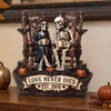 Personalized 2-Layered Wooden Plaque - Anniversary, Halloween Gift For Couple - Eternal Love For Us