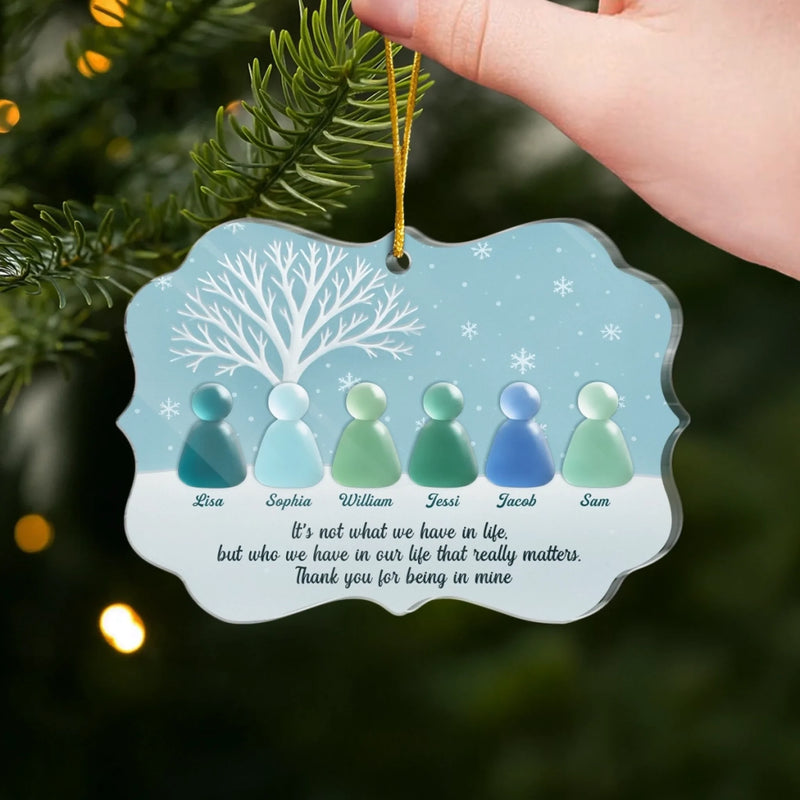 Personalized Sea Glass Acrylic Ornament – Christmas Gift For Sister, Bestie, Best Friend – Beautifully Weathered Together