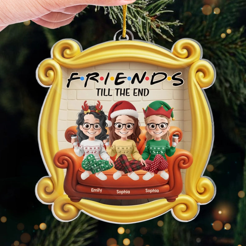 Personalized Acrylic Ornament – Christmas Gift For Sister, Bestie, Best Friend – Laughter Wrapped In Friendship
