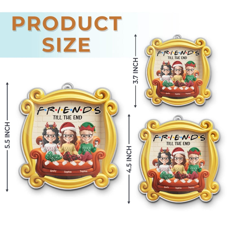 Personalized Acrylic Ornament – Christmas Gift For Sister, Bestie, Best Friend – Laughter Wrapped In Friendship