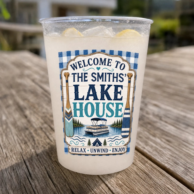 Personalized Party Cups - Lake House, Summer Gift For Family - Life Is Better On The Boat