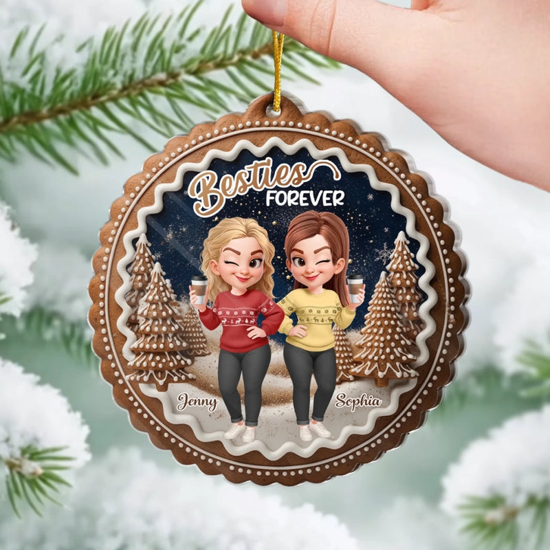 Personalized Acrylic Ornament – Christmas Gift For Sister, Bestie, Best Friend – Different Roots Same Soul