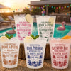 Personalized Party Cups - Poolside, Summer Gift For Couple, Family - Sun Splash Repeat