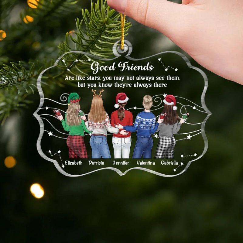 Personalized Acrylic Ornament – Christmas Gift For Sister, Bestie, Best Friend – A Journey Without An End
