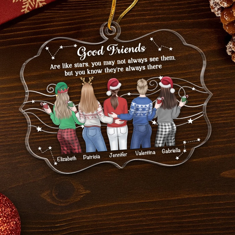 Personalized Acrylic Ornament – Christmas Gift For Sister, Bestie, Best Friend – A Journey Without An End