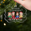 Personalized Acrylic Ornament – Christmas Gift For Sister, Bestie, Best Friend – Chaos Crew Forever