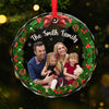 Personalized Photo Glass Ornament - Christmas Gift For Family - Home Is Where Christmas Begins
