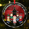 Personalized Glass Ornament - Christmas Gift For Grandma, Grandpa, Family - Our Grandkids Light Up Our Life