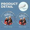 Personalized Photo Glass Ornament - Christmas Gift For Sibling, Brother, Sister - Christmas Brings Families Closer Together