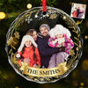 Personalized Photo Glass Ornament - Christmas Gift For Family - Being Part Of A Family Means Smiling