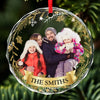 Personalized Photo Glass Ornament - Christmas Gift For Family - Being Part Of A Family Means Smiling