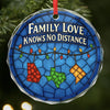 Personalized Glass Ornament - Christmas Gift For Mom, Dad, Family - Family Love, Across Every State