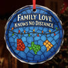 Personalized Glass Ornament - Christmas Gift For Mom, Dad, Family - Family Love, Across Every State