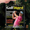 Personalized Photo Magazine Acrylic Ornament – Christmas Gift For Golfer, Golf Lovers – Master Of The Swing Arc