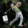 Personalized Photo Acrylic Ornament – Christmas Gift For Golfer, Golf Lovers – Play Hard Live Happy
