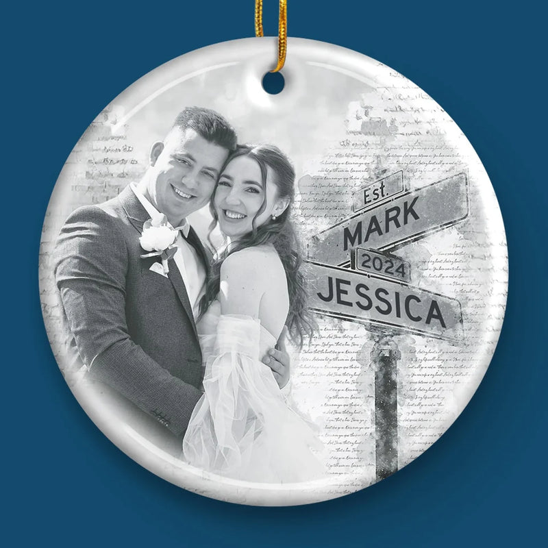 Personalized Photo Ceramic Ornament – Anniversary, Christmas Gift For Couple – We Create New Traditions Together