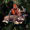 Personalized Photo Acrylic Ornament – Christmas Gift For Hunters, Hunting Lovers – Finding Joy In Simple Hobbies