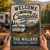 Personalized Home Decor Metal Sign – Summer, Anniversary Gift For Couple, Camping Lovers – Camp Life With You