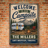 Personalized Home Decor Metal Sign – Summer, Anniversary Gift For Couple, Camping Lovers – Camp Life With You