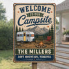 Personalized Home Decor Metal Sign – Summer, Anniversary Gift For Couple, Camping Lovers – Camp Life With You