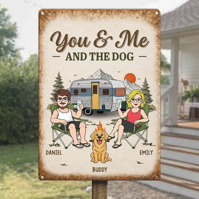 Personalized Home Decor Metal Sign – Summer, Anniversary Gift For Couple, Camping Lovers, Pet Lovers – Camp More Love More