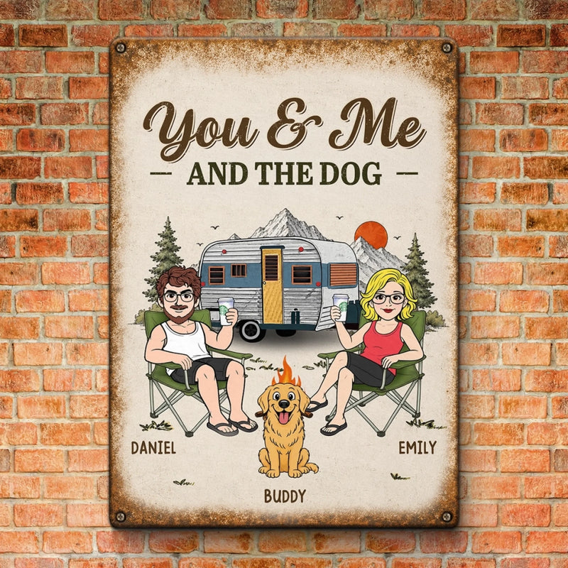 Personalized Home Decor Metal Sign – Summer, Anniversary Gift For Couple, Camping Lovers, Pet Lovers – Camp More Love More
