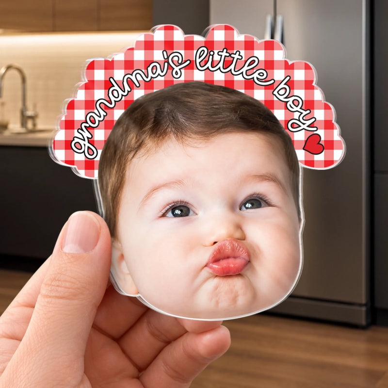 Personalized Photo Acrylic Fridge Magnet - Gift For Grandma, Grandpa, Family - My Little Sunshine