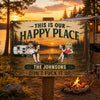 Personalized Home Decor Metal Sign - Summer, Anniversary Gift For Couple, Camping Lovers - Camping Is Better Together