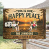 Personalized Home Decor Metal Sign - Summer, Anniversary Gift For Couple, Camping Lovers - Camping Is Better Together
