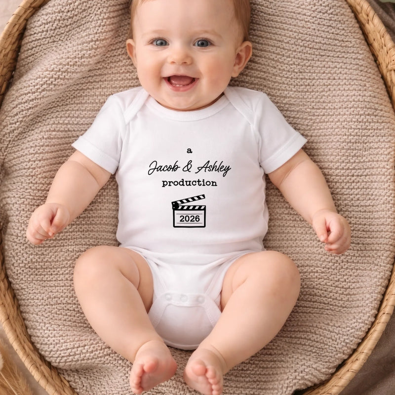 Personalized World Football Baby Onesie – Baby Shower Gift For New Parents – Presented by Love