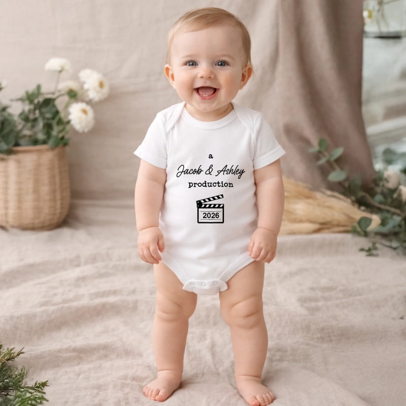 Personalized World Football Baby Onesie – Baby Shower Gift For New Parents – Presented by Love
