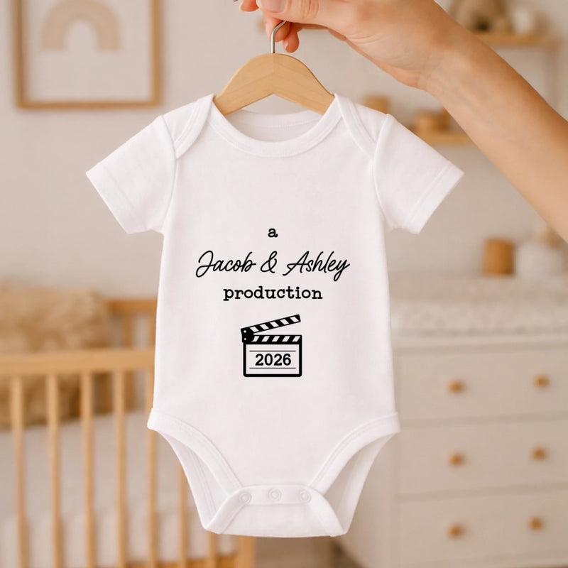 Personalized World Football Baby Onesie – Baby Shower Gift For New Parents – Presented by Love