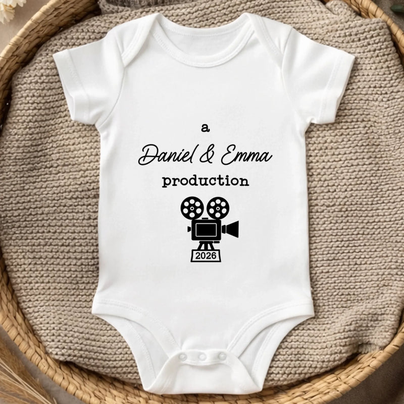 Personalized World Football Baby Onesie – Baby Shower Gift For New Parents – Presented by Love